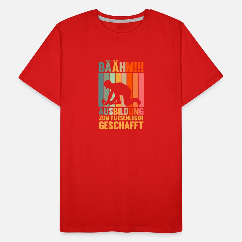 Tile Laying Training Apprentice Auzbi Tile Laying Men's Premium Organic T-Shirt