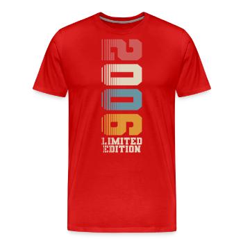 18th Birthday 2006 Year of birth Year of birth - Men's Premium Organic T-Shirt - red - Front - Damien (186cm)