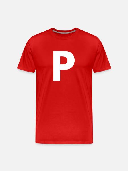 P - Men's Premium Organic T-Shirt - red
