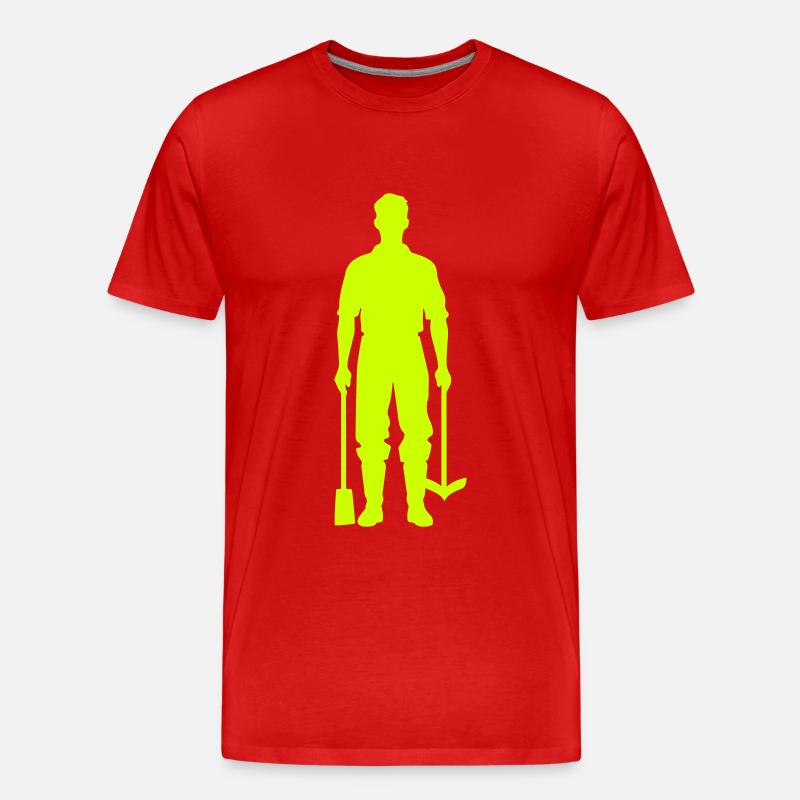 Bauer Silhouette Symbol - Männer Premium Bio T-Shirt - Rot