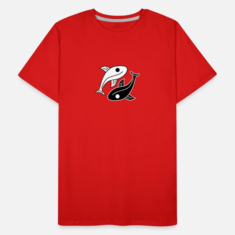 Yin Yang Fishs T-shirt bio Premium Homme