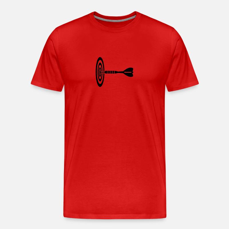 Darts - Männer Premium Bio T-Shirt - Rot