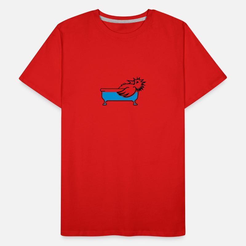 Oiseau dans la baignoire / oiseau dans la T-shirt bio Premium Homme