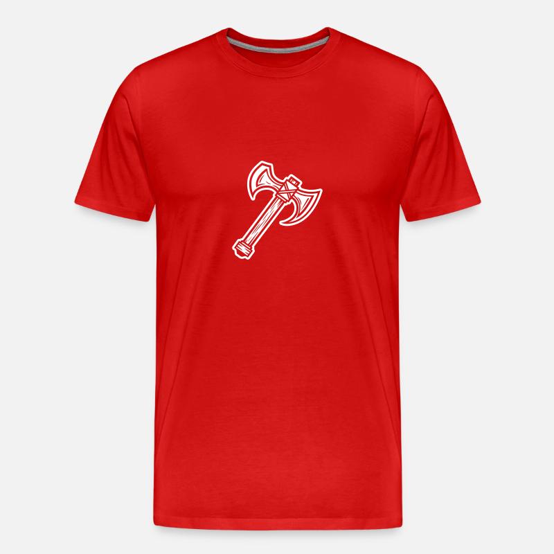 Élément de hache - T-shirt bio Premium Homme - rouge