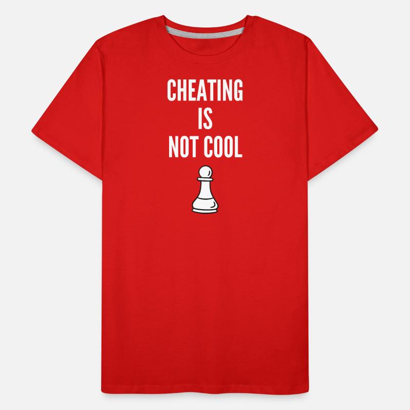 Cheat Cheating Chess Player Scandal Scam Men's Premium Organic T-Shirt