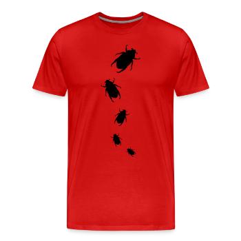Bug Attack - Männer Premium Bio T-Shirt - Rot - Vorne - Damien (186cm)