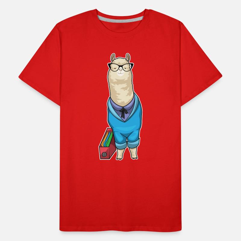 Alpaca Secretary Folder Office Men's Premium Organic T-Shirt