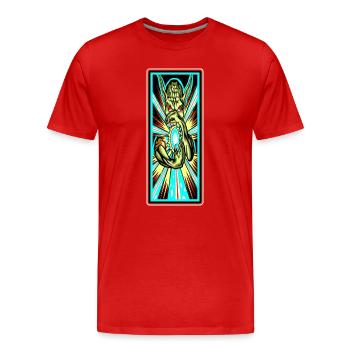 Powerball - Männer Premium Bio T-Shirt - Rot - Vorne - Damien (186cm)