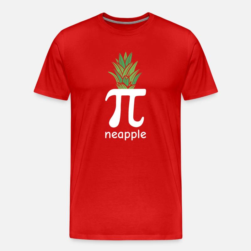 Math Pi-Pineapple Pi - Männer Premium Bio T-Shirt - Rot
