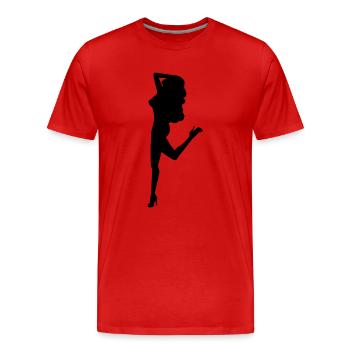 Sexy Girl - Men's Premium Organic T-Shirt - red - Front - Damien (186cm)