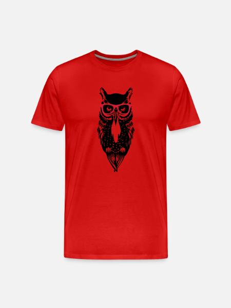 owl owl_glasses_2 - Men's Premium Organic T-Shirt - red