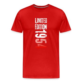 LIMITED EDITION 1954 - T-shirt bio Premium Homme - rouge - Devant - Damien (186cm)