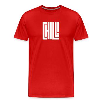 Chill - Men's Premium Organic T-Shirt - red - Front - Damien (186cm)