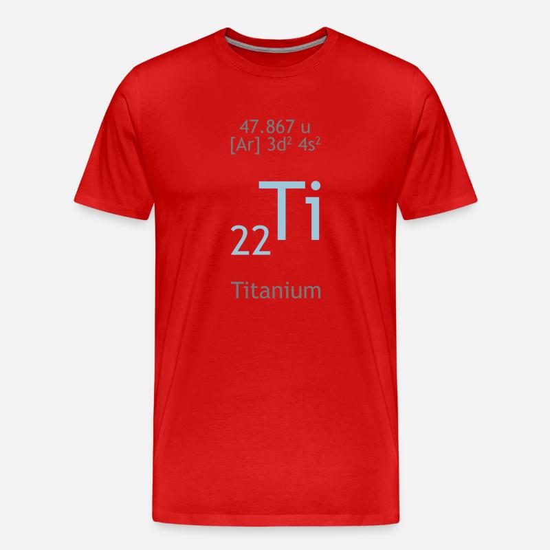 titanium - Männer Premium Bio T-Shirt - Rot