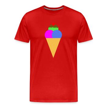 Crème glacée - gelato - T-shirt bio Premium Homme - rouge - Devant - Damien (186cm)