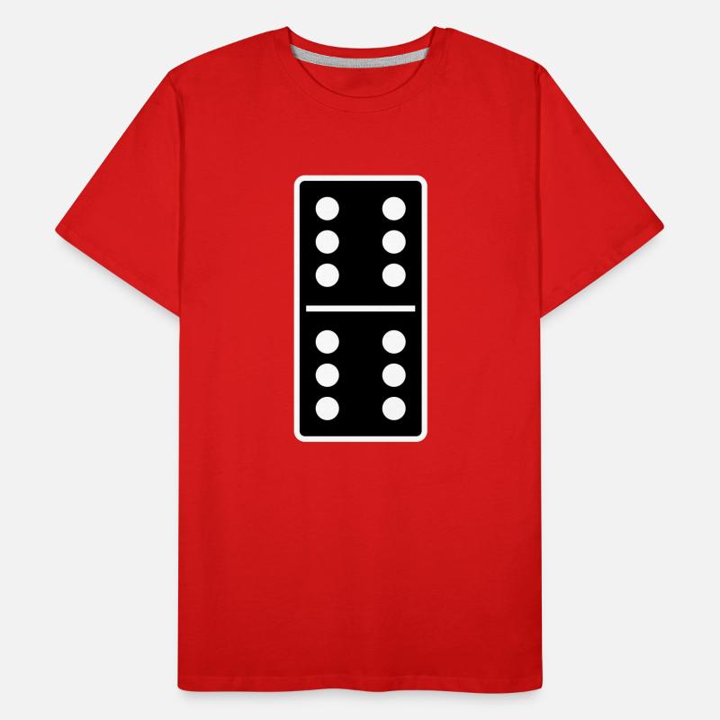DOMINO STONE 6: 6 - VARIABLE COLOR - VECTOR DESIGN! Men's Premium Organic T-Shirt