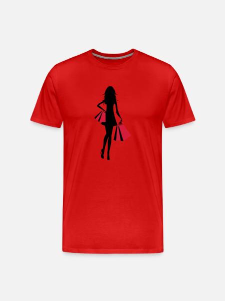 Shopping - Männer Premium Bio T-Shirt - Rot