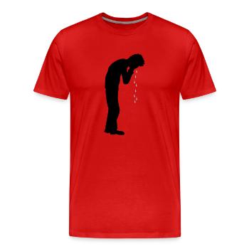 Howling drops of depression - Men's Premium Organic T-Shirt - red - Front - Damien (186cm)