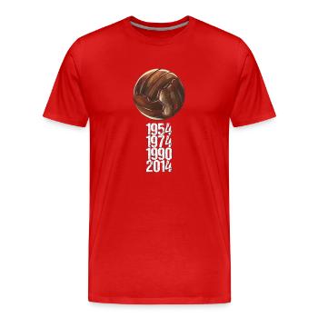 Cadeau de marchandise Football Fan Tradition - T-shirt bio Premium Homme - rouge - Devant - Damien (186cm)