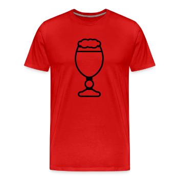 Beer - Men's Premium Organic T-Shirt - red - Front - Damien (186cm)
