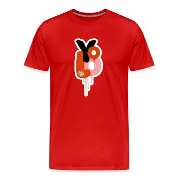 Yolo you only live once - Graffiti Styles - Männer Premium Bio T-Shirt - Rot - Vorne - Damien (186cm)