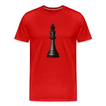 König Schach Figur - Männer Premium Bio T-Shirt - Rot - Vorne - Damien (186cm)