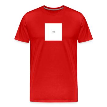 Space - Men's Premium Organic T-Shirt - red - Front - Damien (186cm)
