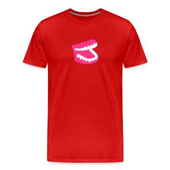Gebiss - Männer Premium Bio T-Shirt - Rot - Vorne - Damien (186cm)