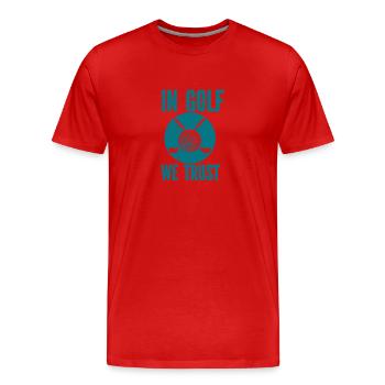 Golf - Golf Club Goldspieler Birdie Elite Luxury - Men's Premium Organic T-Shirt - red - Front - Damien (186cm)