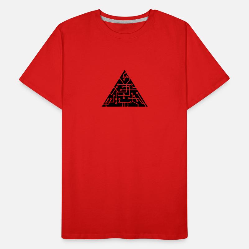 triangular shape microchip technology cool design Men's Premium Organic T-Shirt