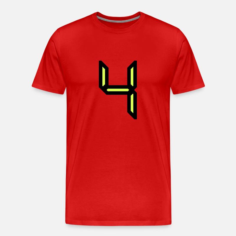 4 ANS,4e ANNIVERSAIRE,ANNIVERSAIRE 4 ANS,4 - T-shirt bio Premium Homme - rouge
