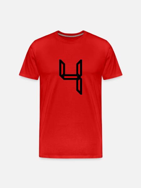 4.4 YEARS,4TH BIRTHDAY,4 BIRTHDAY,4 - Men's Premium Organic T-Shirt - red