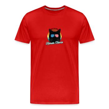 Cat Ladies for Kamala Harris 2024 - Cat Lady for - Men's Premium Organic T-Shirt - red - Front - Damien (186cm)