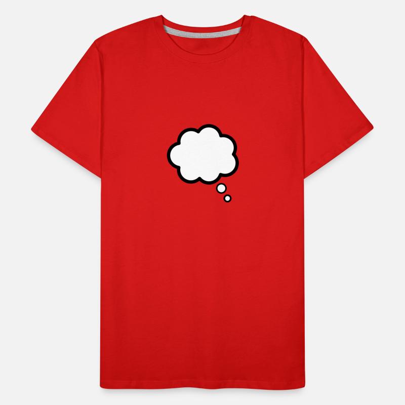 Thinking, thought, cloud, bubble Men's Premium Organic T-Shirt
