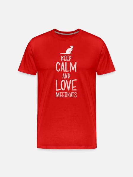 Suricate animal fourrure désert - T-shirt bio Premium Homme - rouge