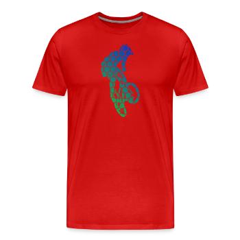 Vélo bmx vélo bmx Femmes Hommes bmx garçons - T-shirt bio Premium Homme - rouge - Devant - Damien (186cm)