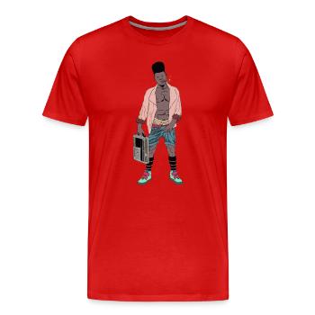 Mannequin - T-shirt bio Premium Homme - rouge - Devant - Damien (186cm)