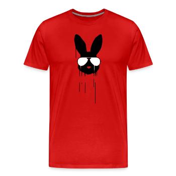Bad Bunny Bunny Sunglasses - Men's Premium Organic T-Shirt - red - Front - Damien (186cm)