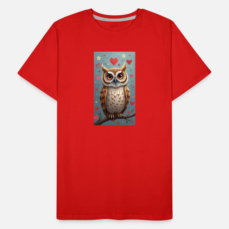 Verliebte Eule Männer Premium Bio T-Shirt