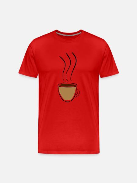 coffee cup - Men's Premium Organic T-Shirt - red