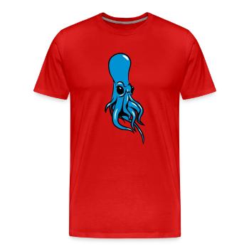 Poulpes Squid cool dangereux - T-shirt bio Premium Homme - rouge - Devant - Damien (186cm)