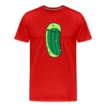 kleine gurke mit - Männer Premium Bio T-Shirt - Rot - Vorne - Damien (186cm)