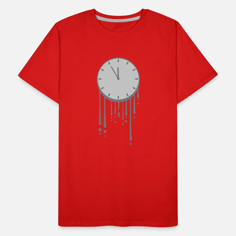 Drops melting clock Men's Premium Organic T-Shirt