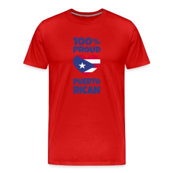 Porto Rico - T-shirt bio Premium Homme - rouge - Devant - Damien (186cm)