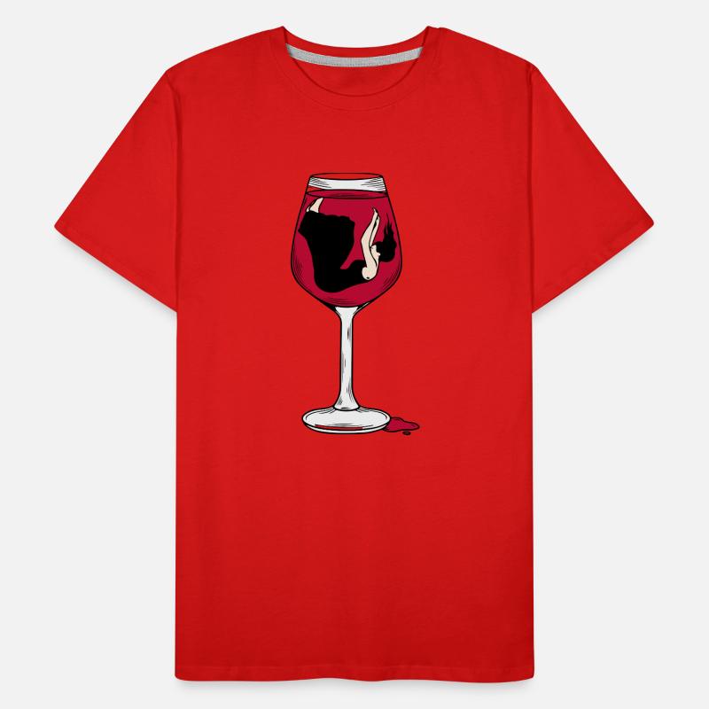 FALLEN SIE IN WEIN Männer Premium Bio T-Shirt