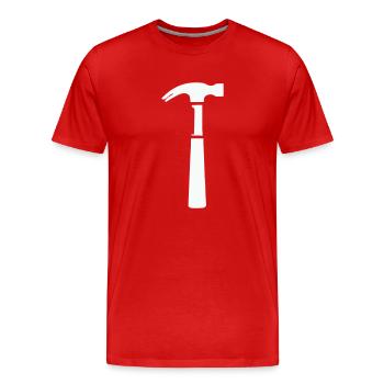 marteau - T-shirt bio Premium Homme - rouge - Devant - Damien (186cm)