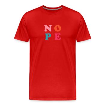 Non - T-shirt bio Premium Homme - rouge - Devant - Damien (186cm)