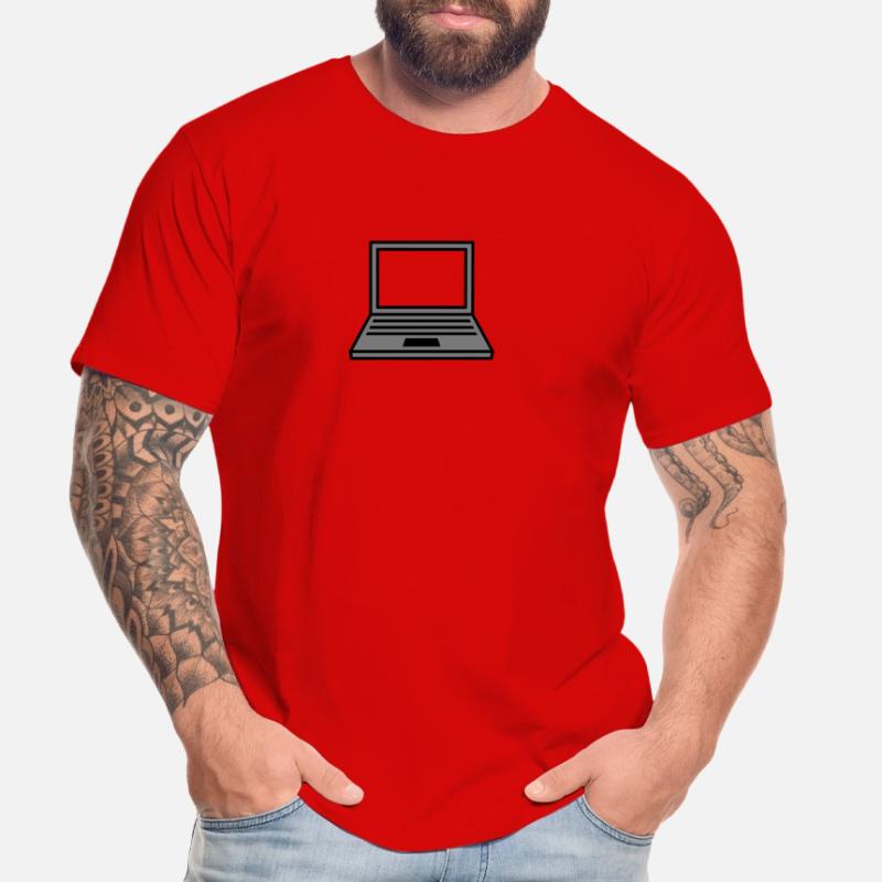 computer laptop notebook pc write screen mobile ta Men's Premium Organic T-Shirt