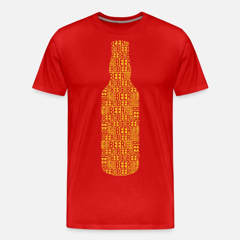 Bier Bier Bier - Männer Premium Bio T-Shirt - Rot
