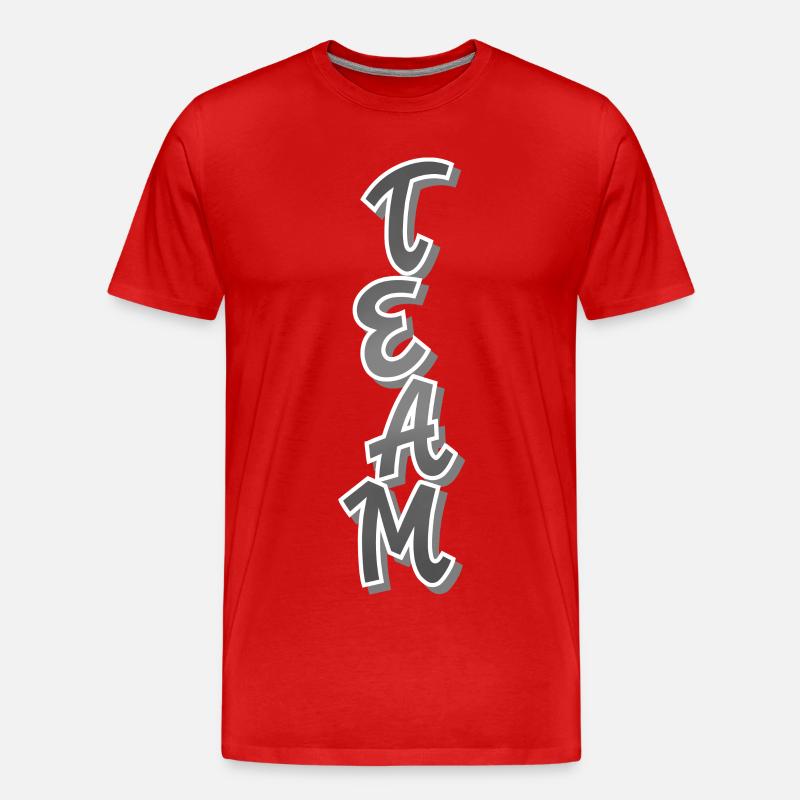 Team - Männer Premium Bio T-Shirt - Rot